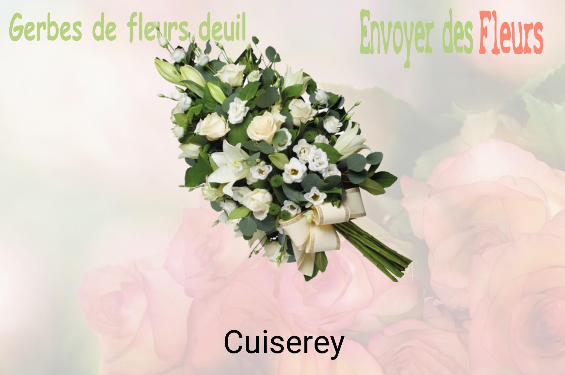 Gerbe de fleurs de deuil livrée à Cuiserey